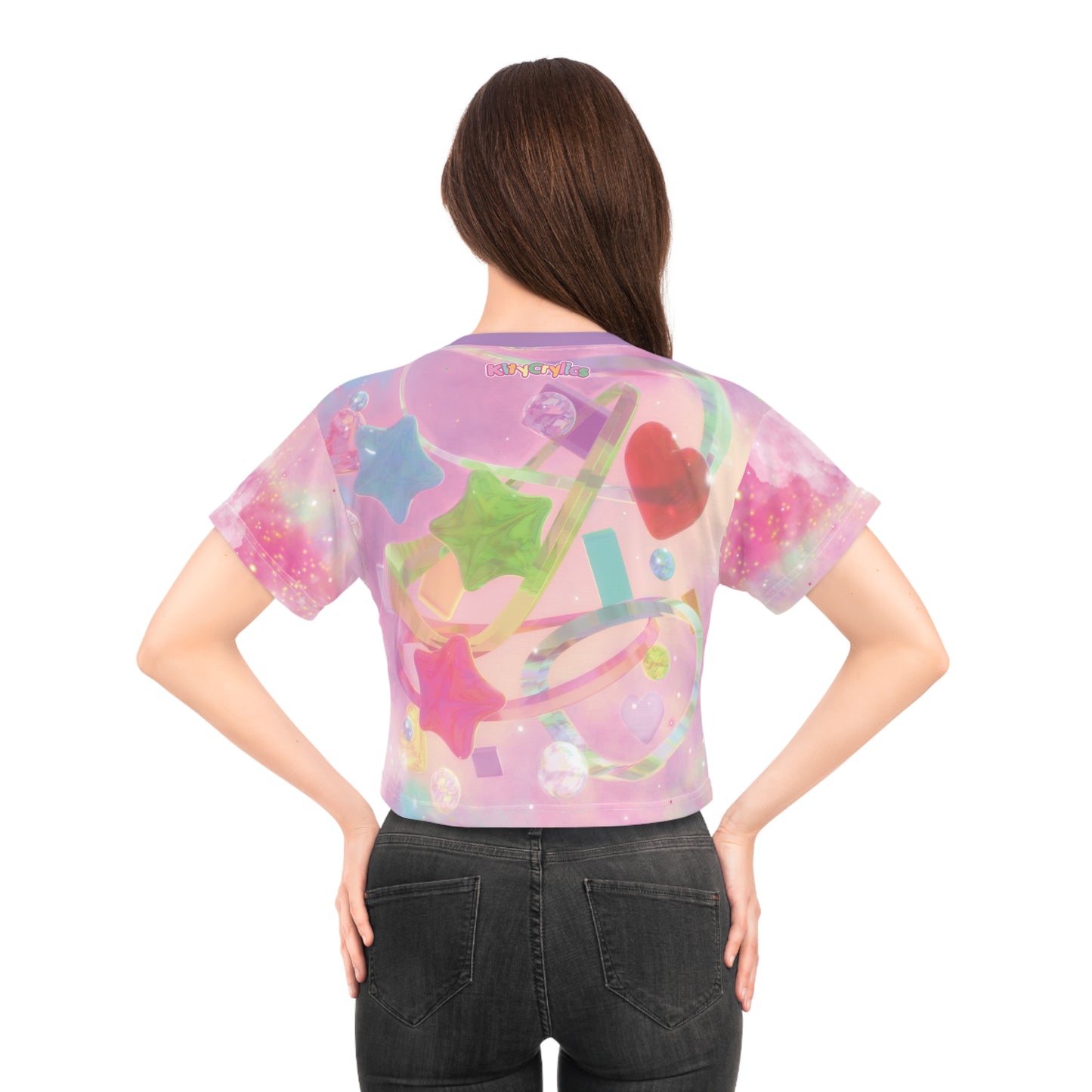 Glass Galaxy 3D AOP Crop Top