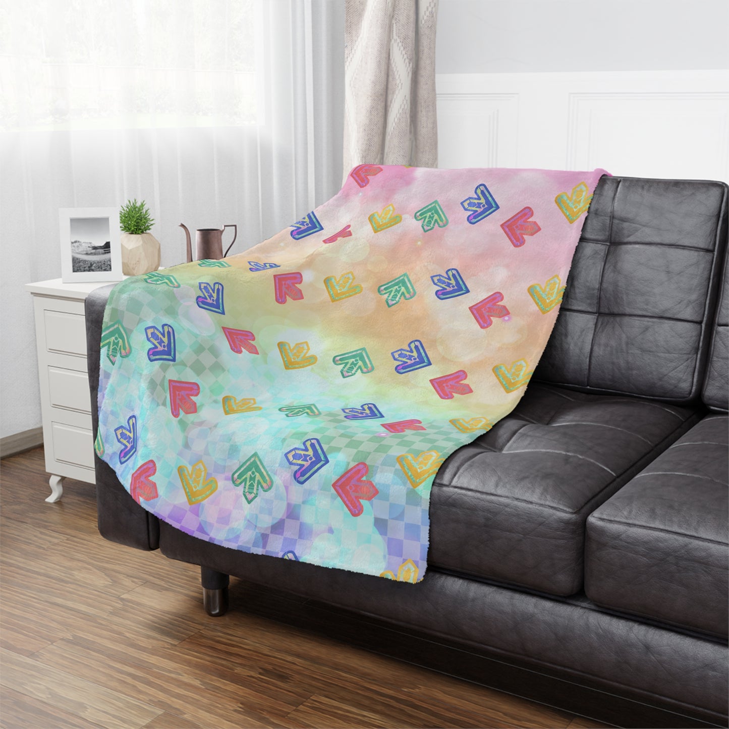 Kawaii Bright Dance Dance Arrow - Premium Minky Soft Blanket