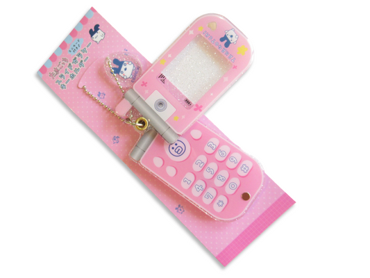 Tamagotchi Mimitchi Glittery Flip Phone Photo Holder Acrylic Keychain