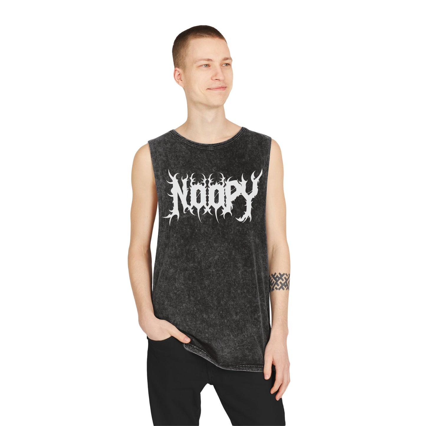 NOOPY Metalcore Logo - Unisex Stonewash Tank