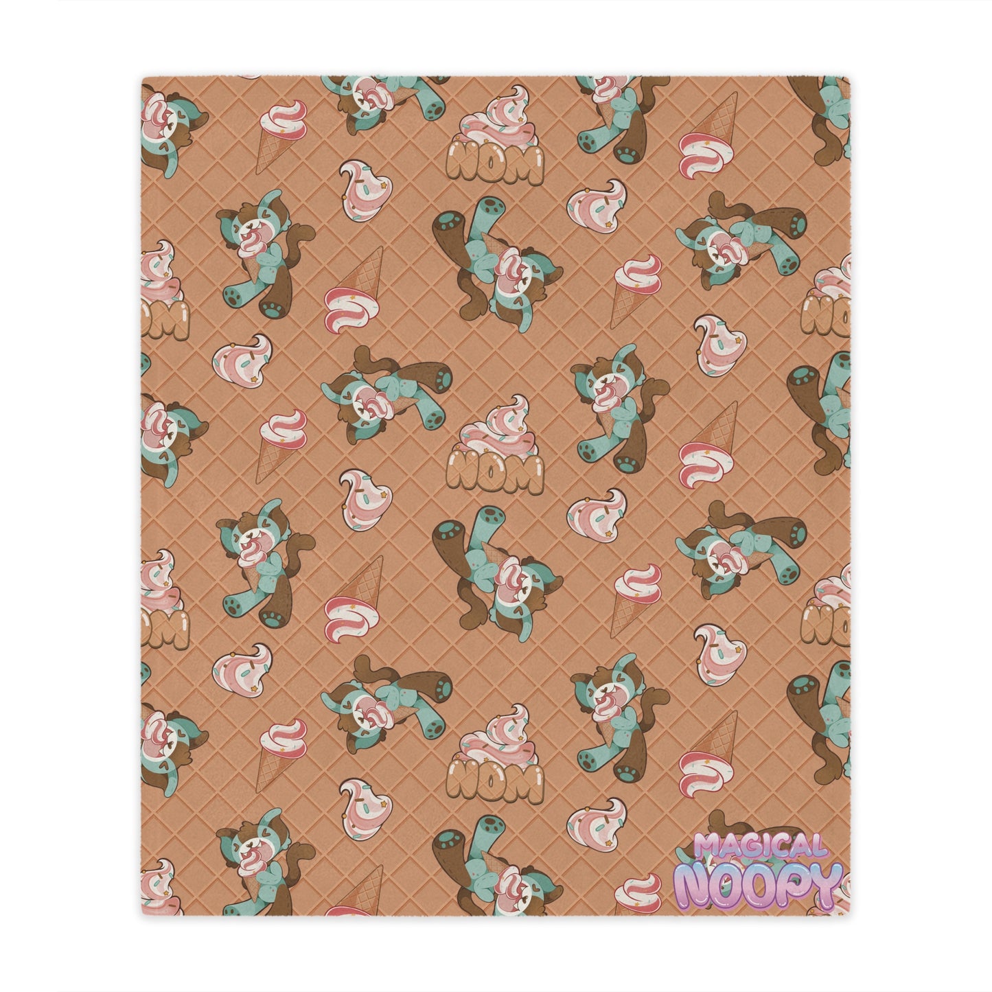 NOM Mint Chip Ice Cream - Premium Minky Soft Blanket