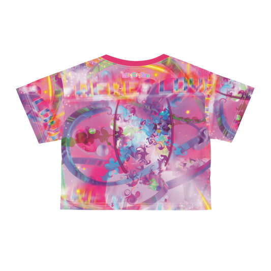 We Were Lovers Hyperwave 3D AOP Crop Top