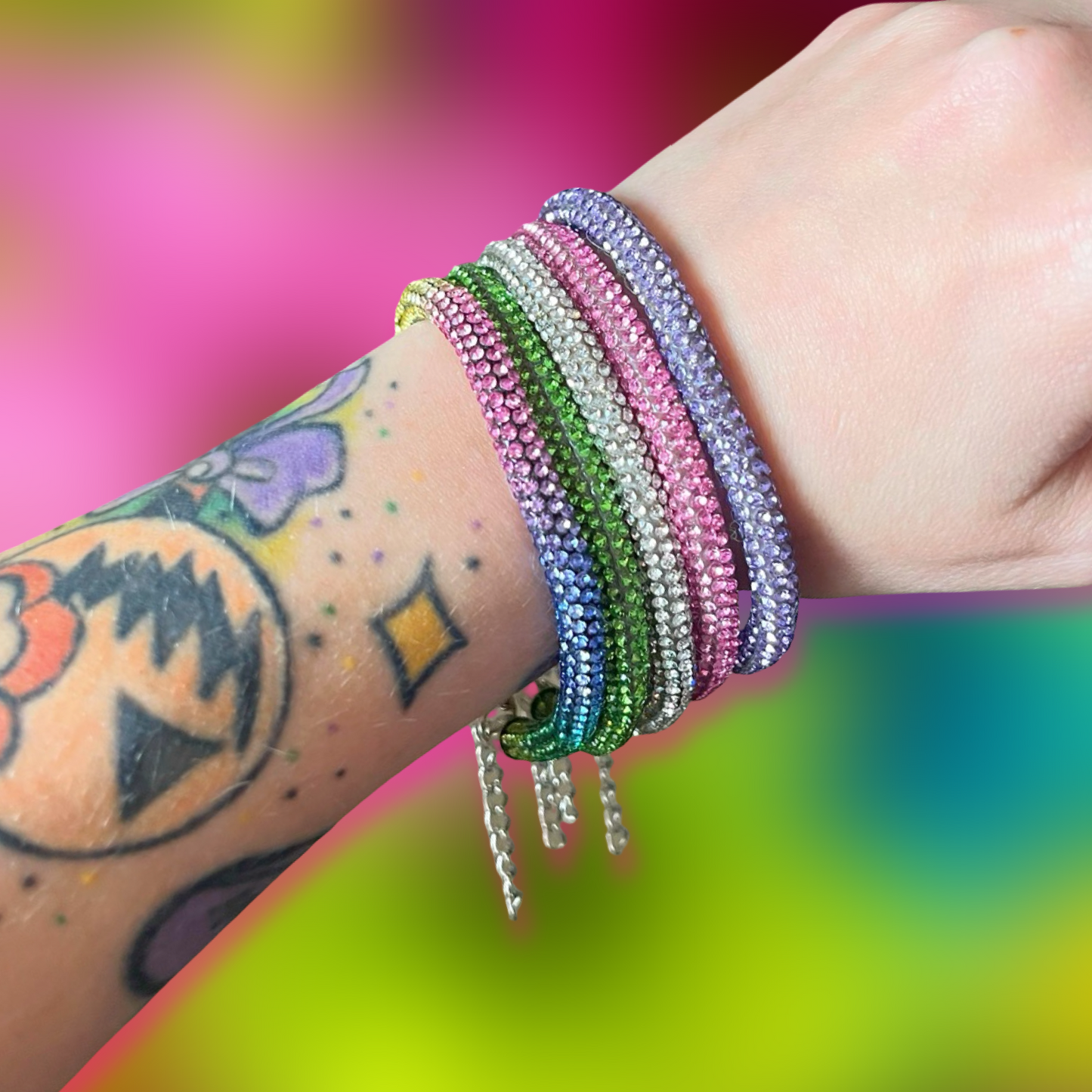 Colorful Rhinestone Bracelet