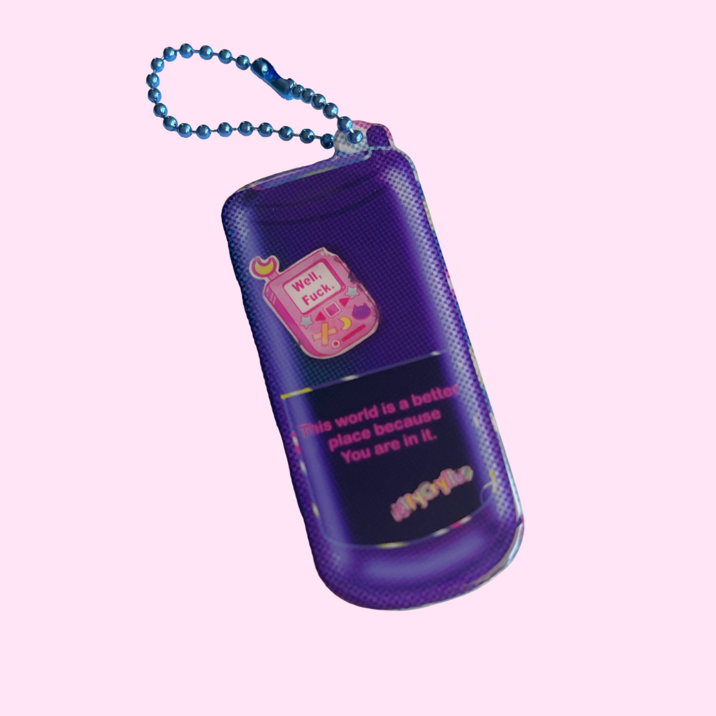 Nakia Skyline Vaporwave 3D Acrylic Keychain - FLASH SALE!