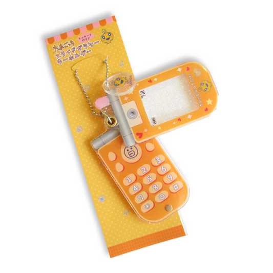 Tamagotchi Memetchi Glittery Flip Phone Photo Holder Acrylic Keychain
