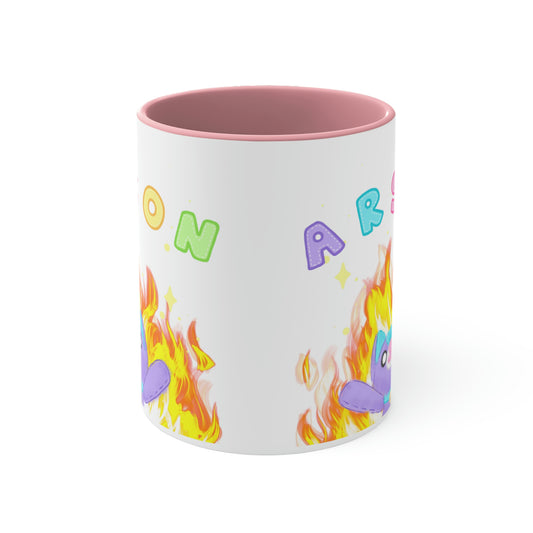 Cursed "Arson" Noopy - Two Tone Ceramic Mug