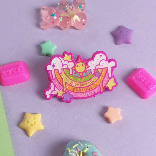 Chronic Fatigue Enamel Pin (collab)