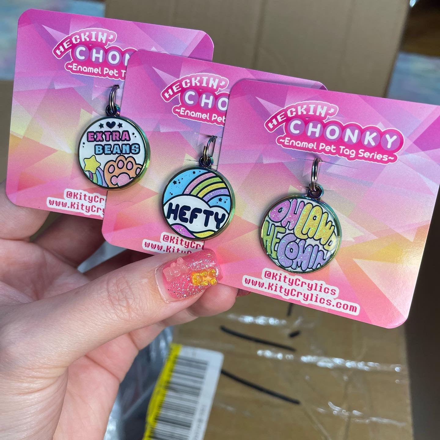 Heckin' Chonky Enamel Pet Tag - SALE!
