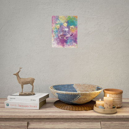 Space Kitty Cart 3D Art - Rolled Posters