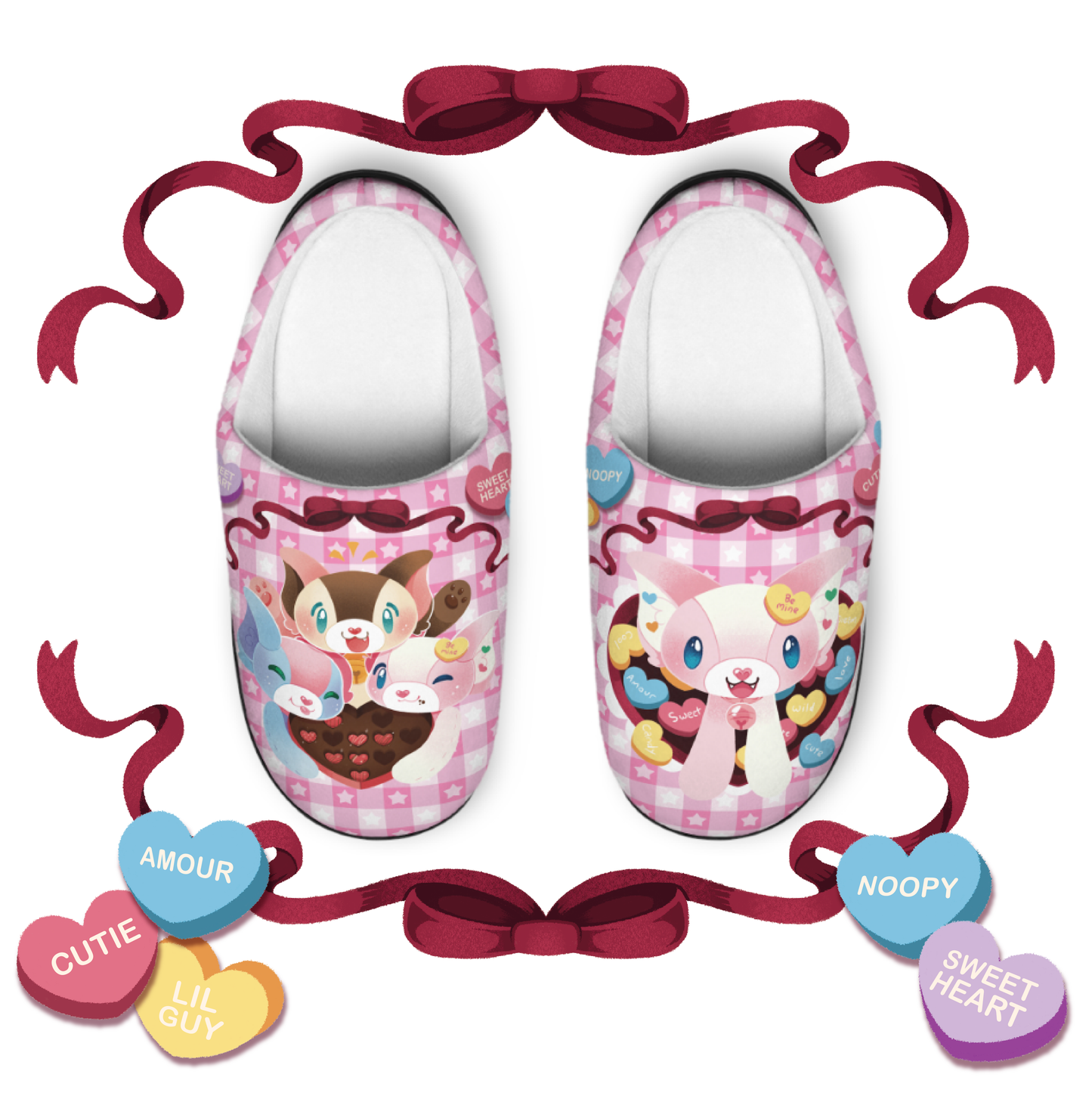 Sweet Heart Noopy Womens Indoor Slippers