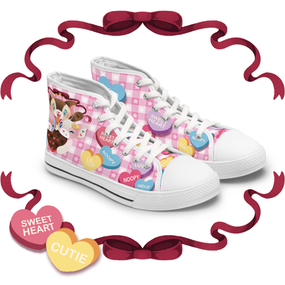 My Amour Sweet Heart - Women's High Top Sneakers