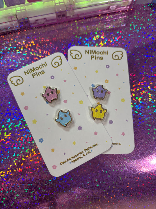 Luma Star Mini Pin Set / Earrings for Magical Noopy Plush