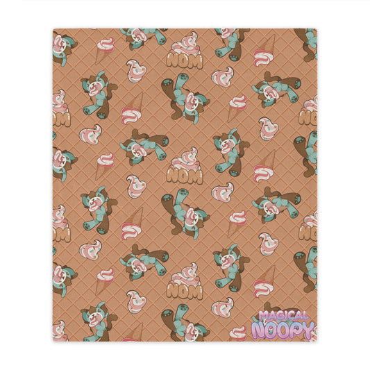 NOM Mint Chip Ice Cream - Premium Minky Soft Blanket