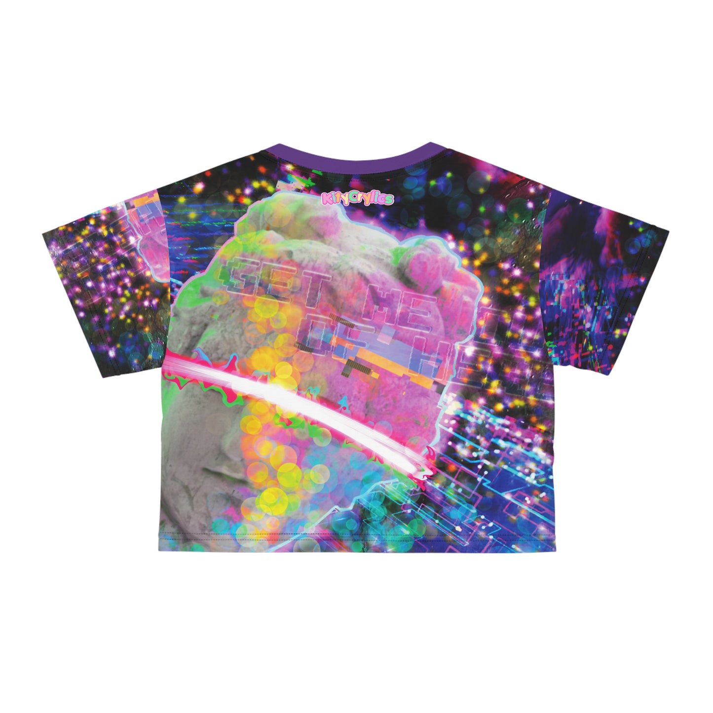 Get Me Put Of Here Darkwave AOP Crop Top