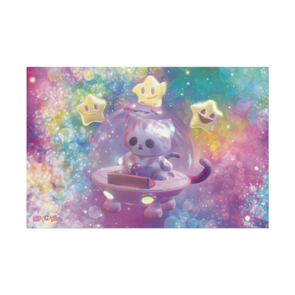 Space Kitty Cart 3D Art - Rolled Posters