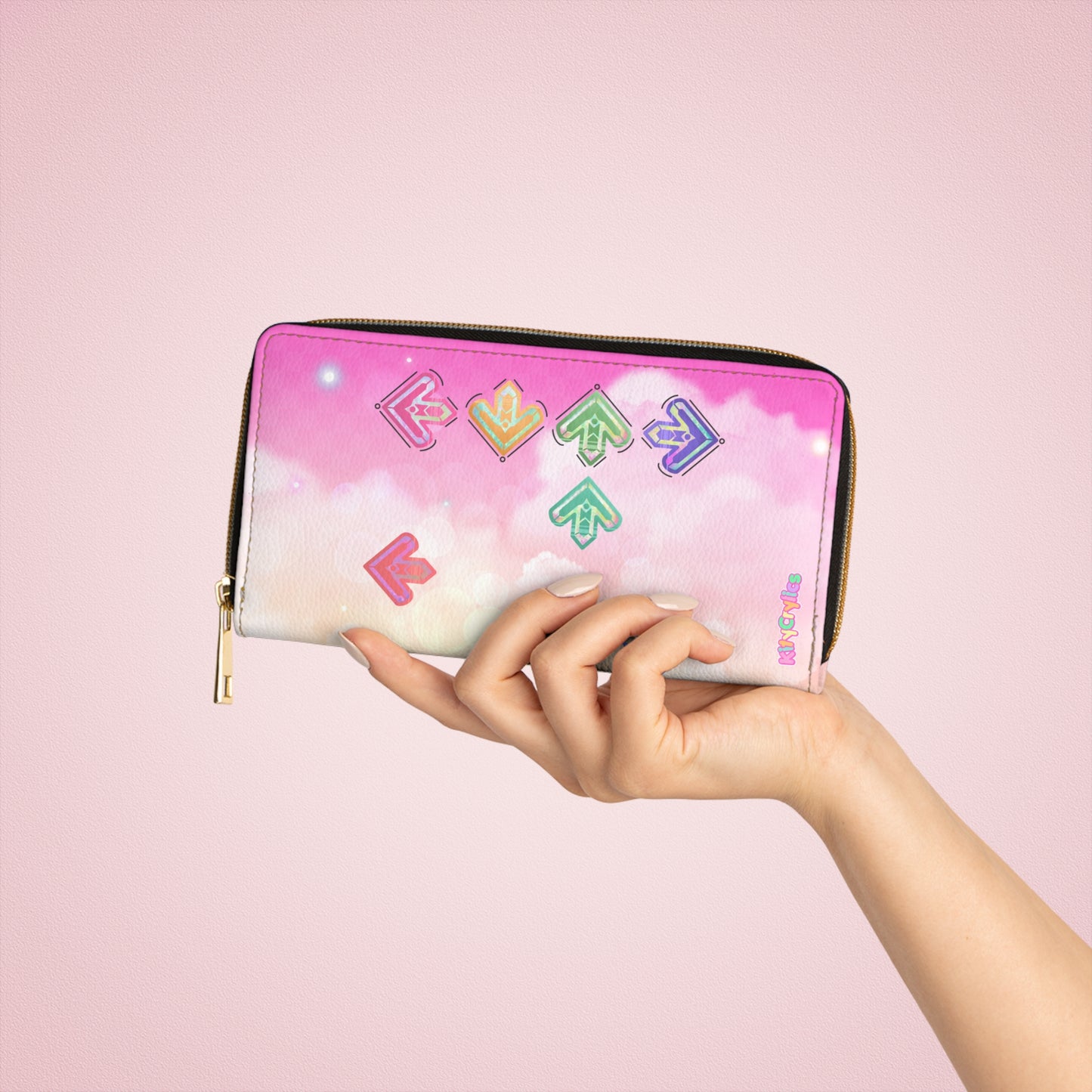 Dance Arrow Bright Zipper Wallet