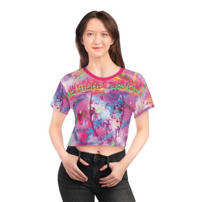 We Were Lovers Hyperwave 3D AOP Crop Top
