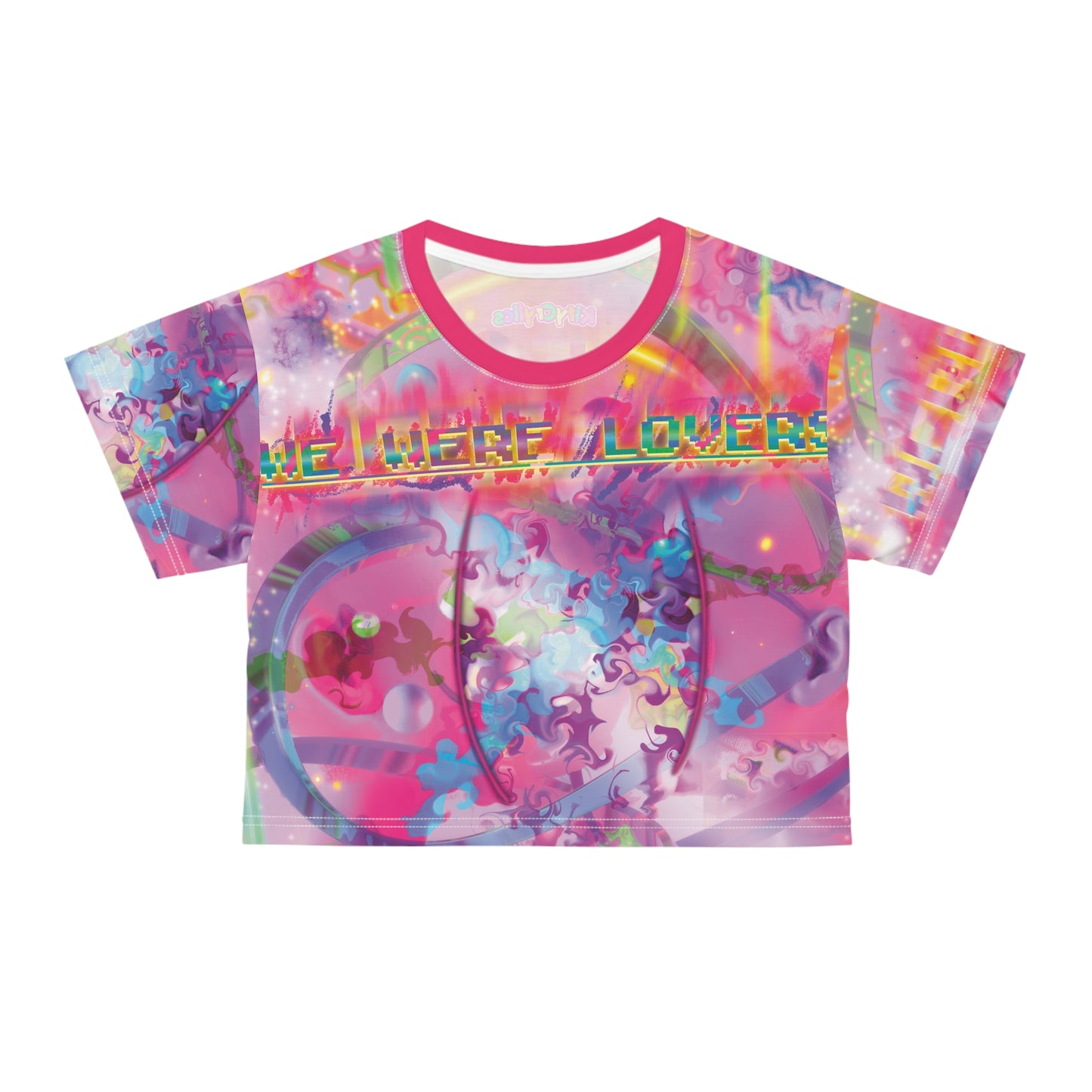We Were Lovers Hyperwave 3D AOP Crop Top