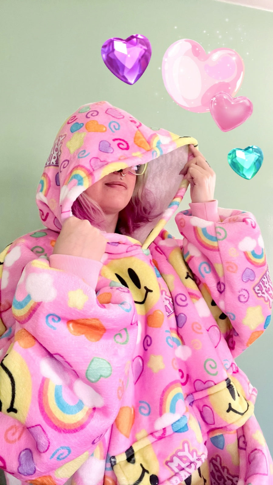 My Back Hurts [PINK] Jumbo Blanket Hoodie [WINTER SALE]