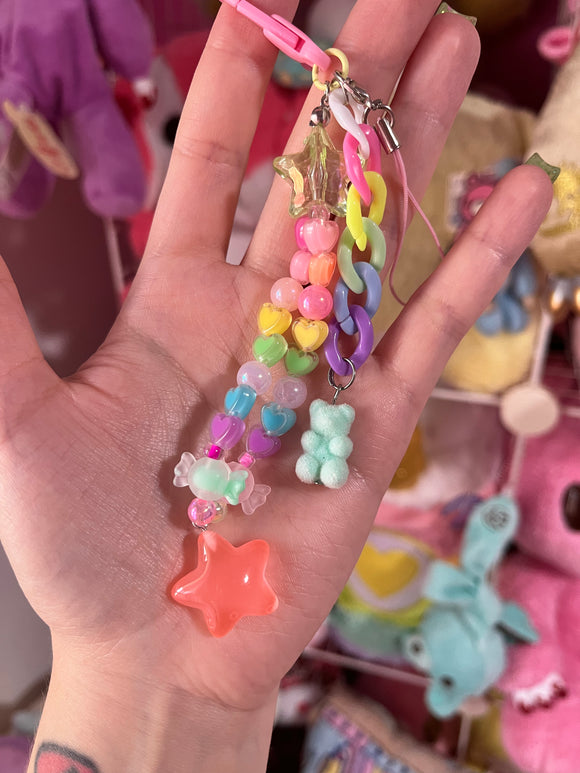 Candy Kawaii Flocked Gummy Bear Phone Charm