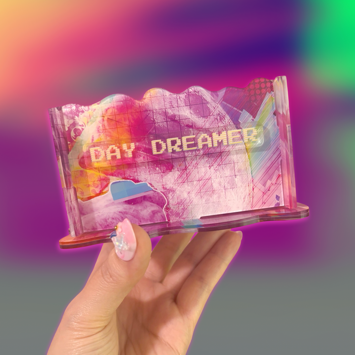 Day Dreamer Vaporwave Premium Acrylic Trinket Box