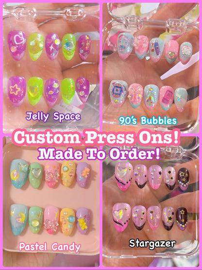 Custom Press Nail Set [Short Almond]- Made To Order!