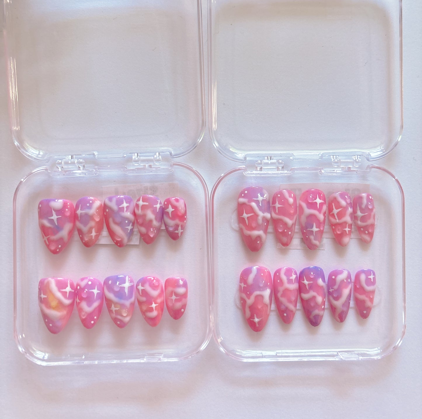 Kawaii Handmade Nebula Galaxy Press On Nails OOAK - Ready To Ship!