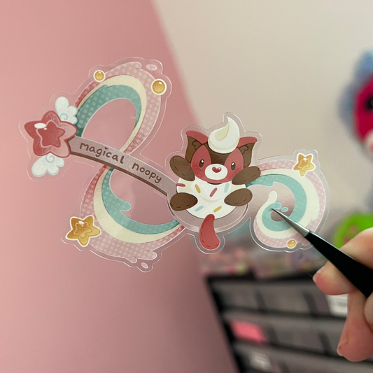 Ice Cream Scoop Noopy Clear Sticker