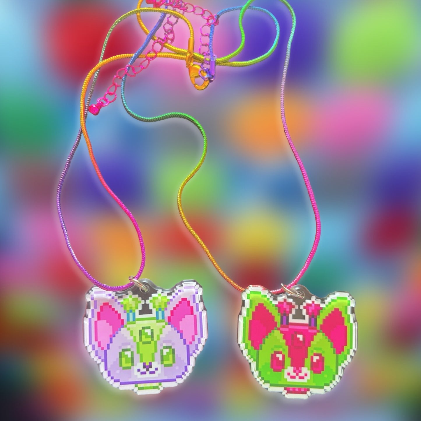 Cosmo & Pluto Rainbow Rope Necklace