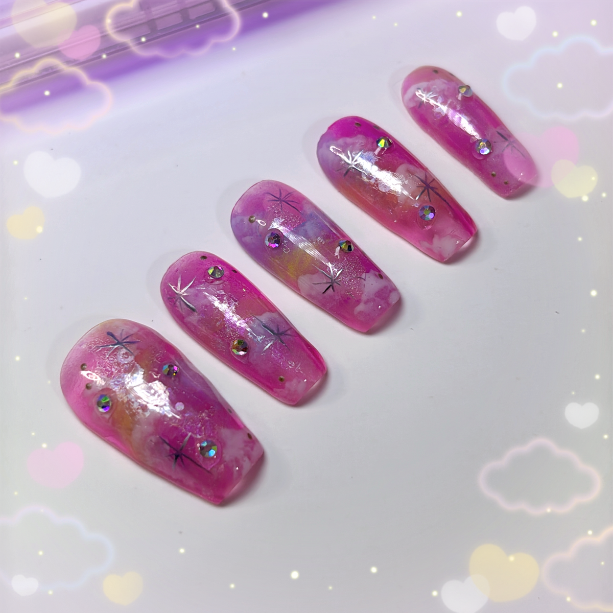 Custom Made - Cloud Dreamer Press On Nails - OOAK