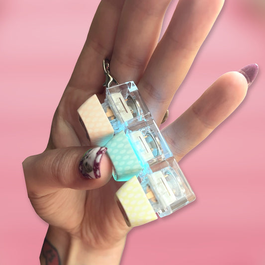 Noopy 3-Key Cap Fidget Keychain