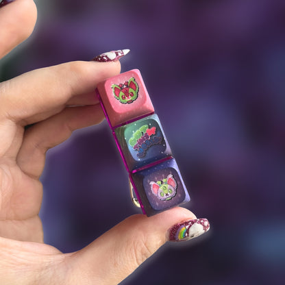 Noop3 3-Key Cap Fidget Keychain