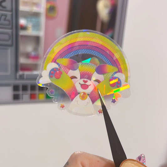 Rainbow Cooper Magical Noopy Clear Holo Sticker