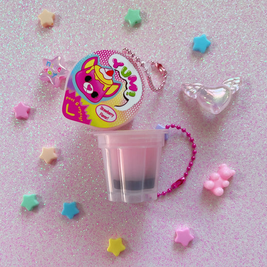 YUM! Strawberry Faux Flan Fidget Keychain