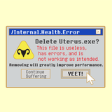 FUNDRAISER: Delete Uterus.exe Enamel Pin / Sticker