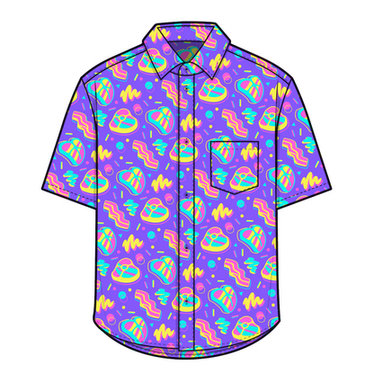 Meat Arcade Button-up Shirt by Snughouls