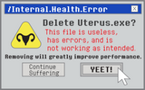 FUNDRAISER: Delete Uterus.exe Enamel Pin / Sticker
