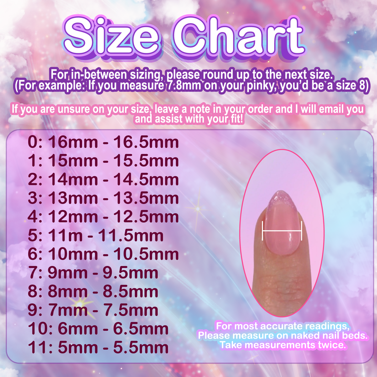 Pop Kei Pastel Starry OOAK Press On Nails
