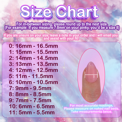 Pop Kei Pastel Starry OOAK Press On Nails