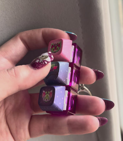 Noop3 3-Key Cap Fidget Keychain