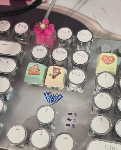 Noopy 3-Key Cap Fidget Keychain