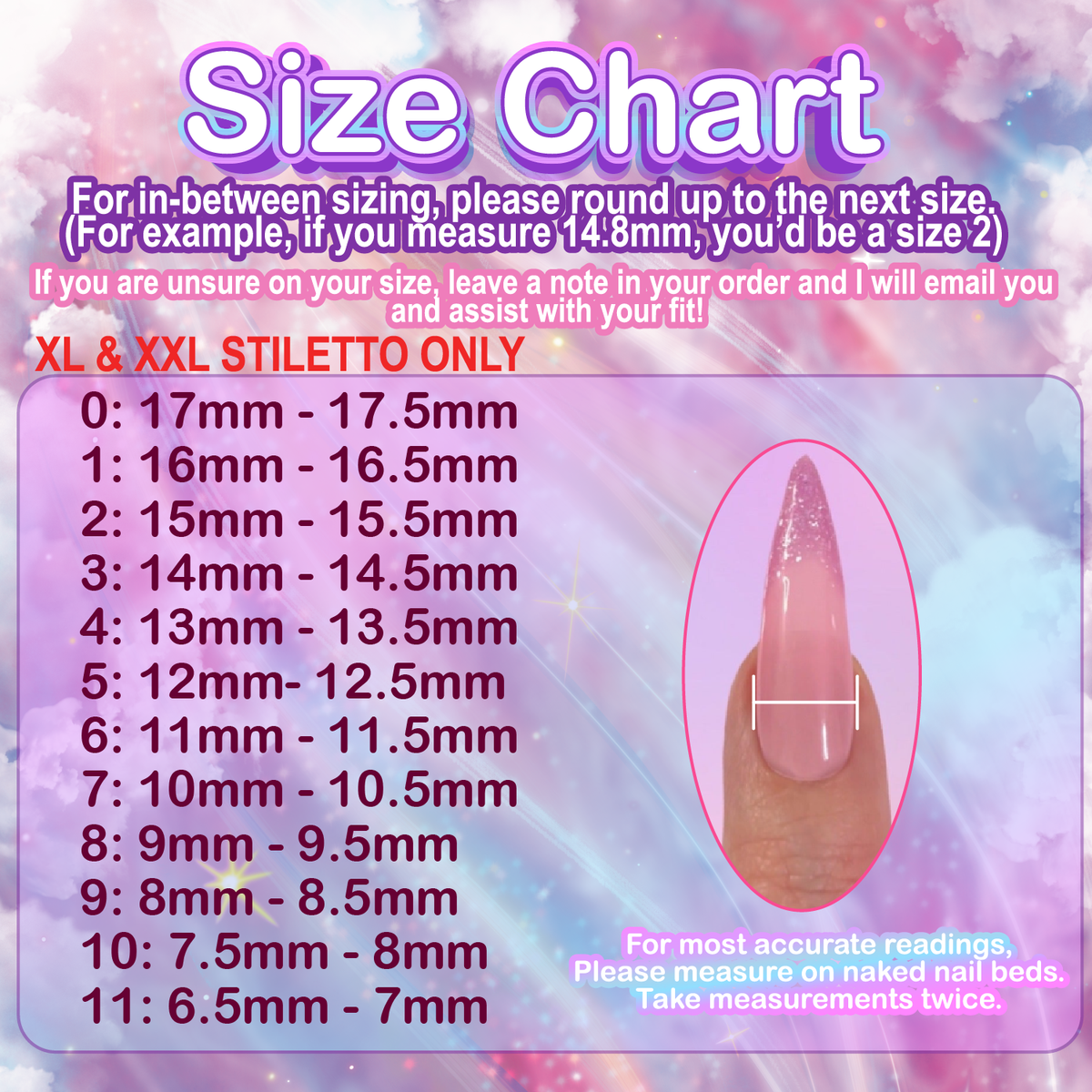 Twin Stars Kawaii XL Stiletto Press On Nails - Ready To Ship!