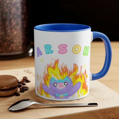 Cursed "Arson" Noopy - Two Tone Ceramic Mug