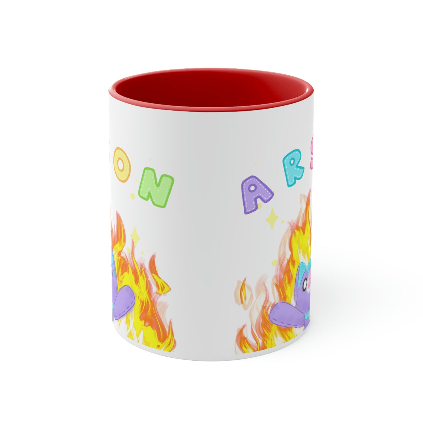 Cursed "Arson" Noopy - Two Tone Ceramic Mug