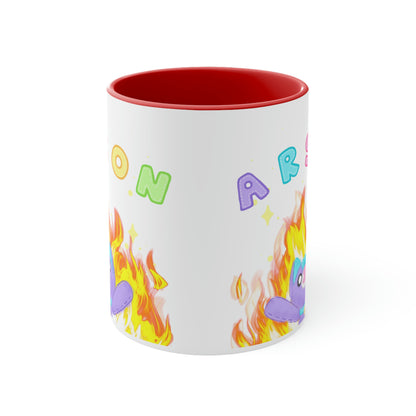 Cursed "Arson" Noopy - Two Tone Ceramic Mug