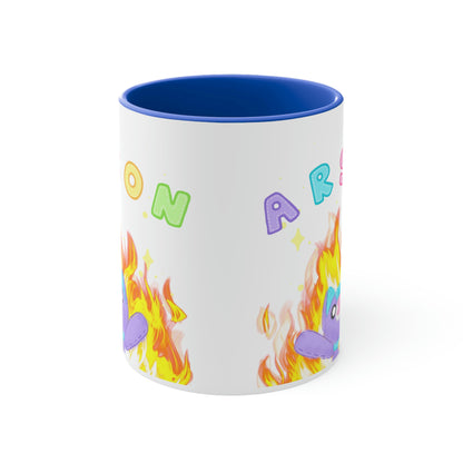 Cursed "Arson" Noopy - Two Tone Ceramic Mug