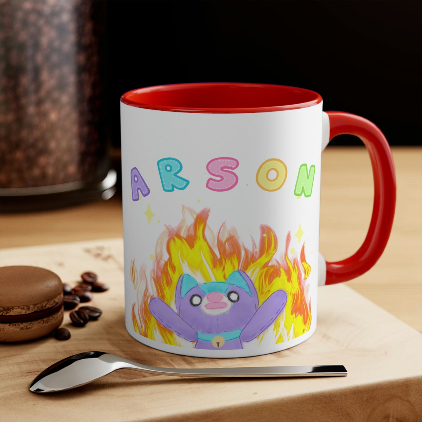 Cursed "Arson" Noopy - Two Tone Ceramic Mug