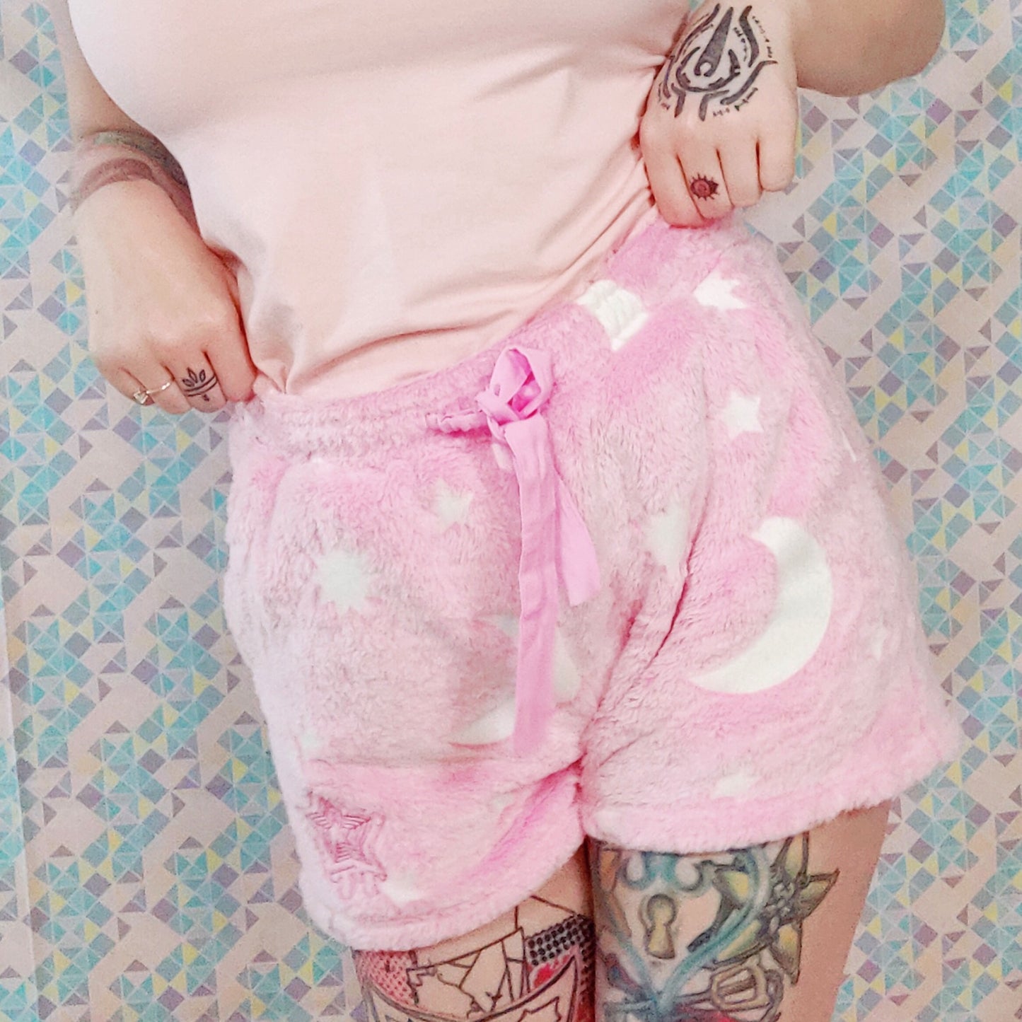 Kawaii Moons & Stars Lounge Shorts - Clearance!