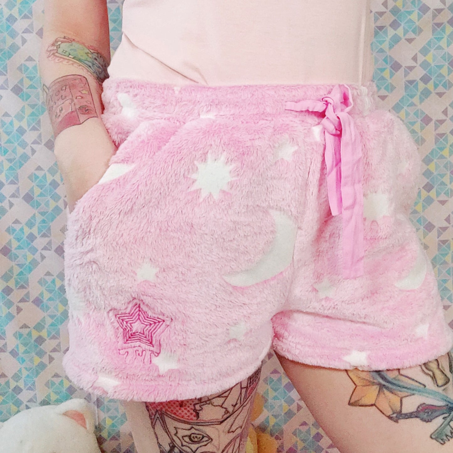 Kawaii Moons & Stars Lounge Shorts - Clearance!